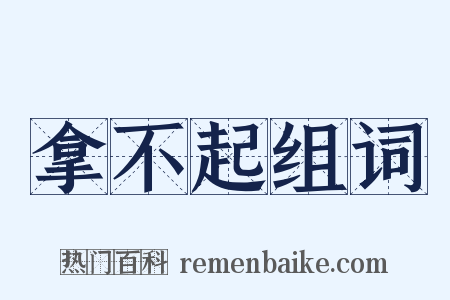 拿不起组词是什么意思的图片